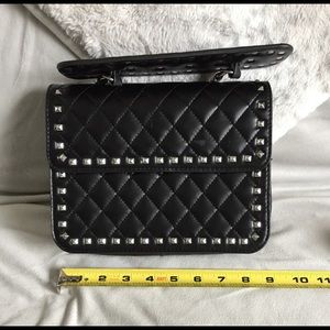 Black and Silver Studded Clutch